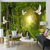 Landscape Waterfall Mural Large Jungle Trees  Wallpaper Living Room Bedroom Children'S Room Home Decoration Wallpaper