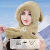 Hat Scarf Plush Hat for Women In Winter New Style Fresh and Sweet Cold Warm Hat Cute Versatile Two Piece Set
