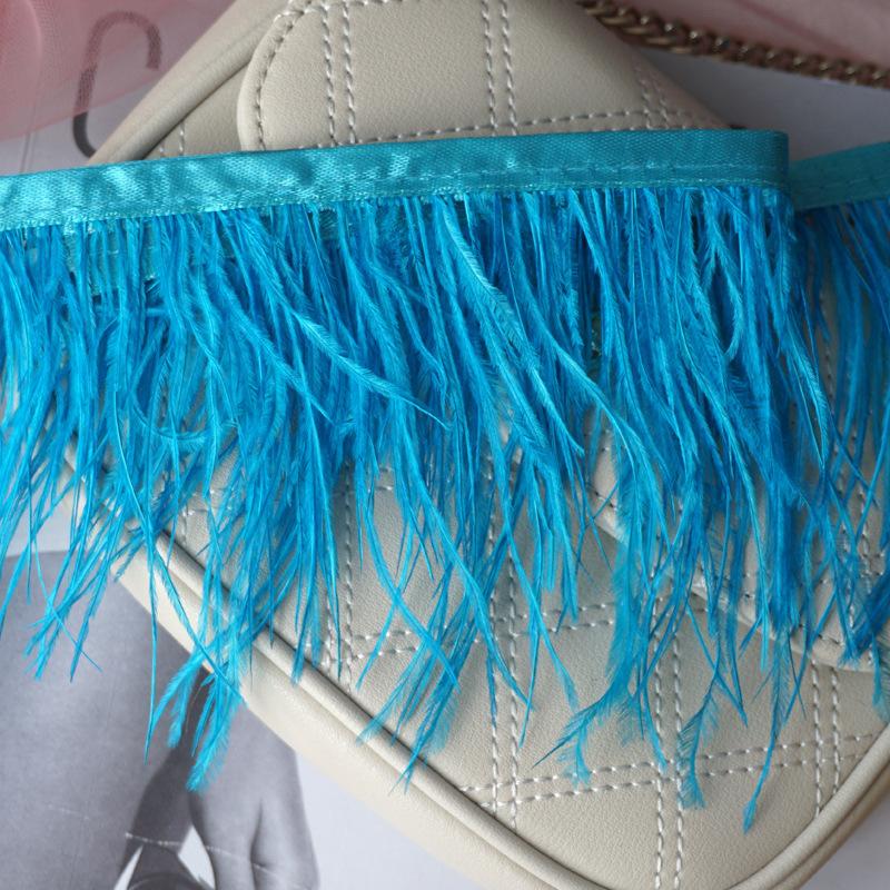 Цвет Страусиное Перо Ткань Кромка 9-11См Платье Модная Декорация Перьевая Ткань С Бахромой Аксессуары Для Одежды