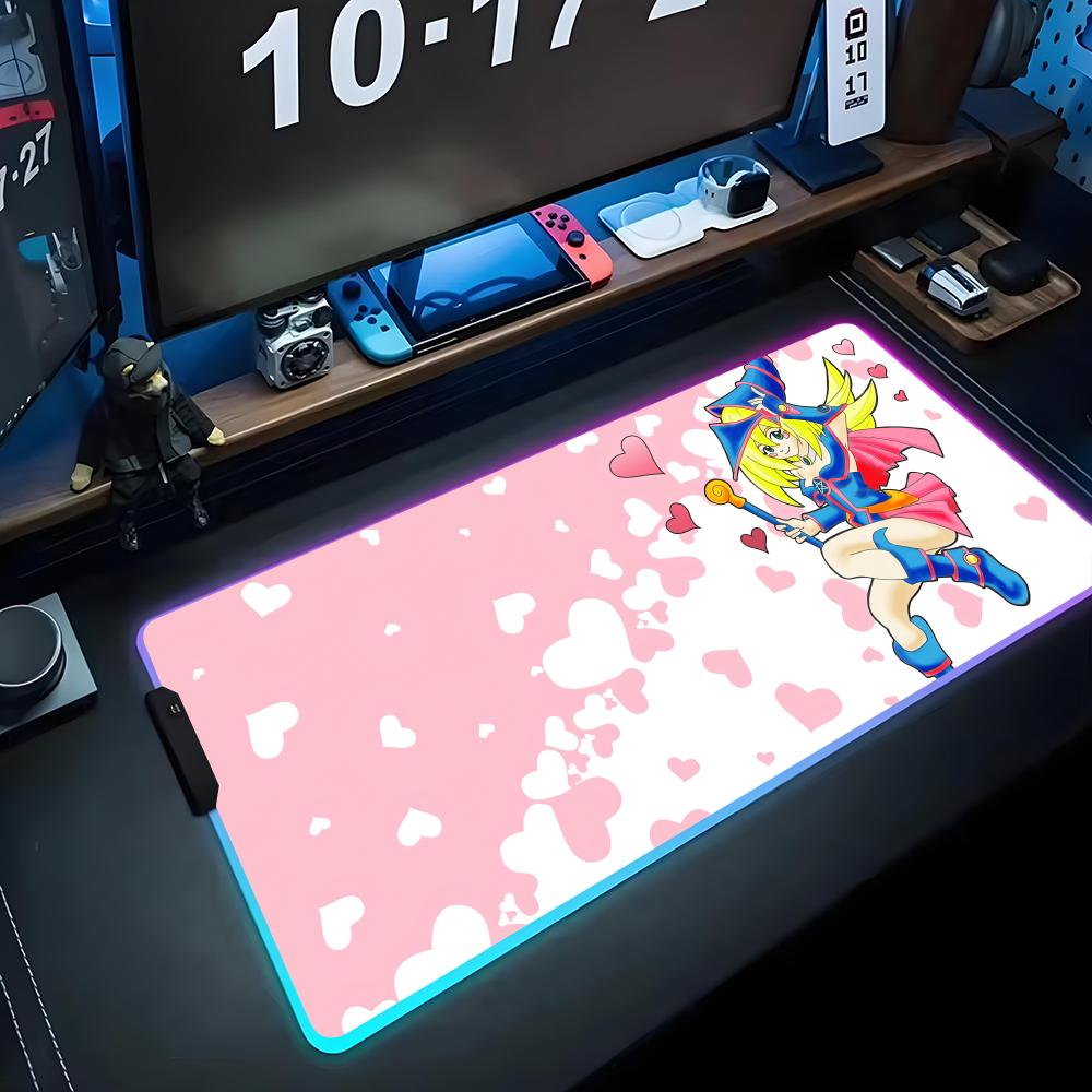Черная волшебница Коврик для мыши RGB Игровой коврик для мыши Большой светодиодный коврик Настольный коврик для ПК Светящийся коврик для мыши Большие коврики для клавиатуры Настольный ковер С