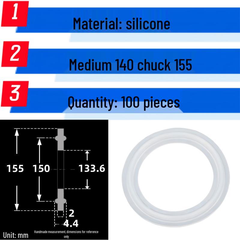 Silicone Quick-Release Sealing Ring & PTFE EPDM Fluoro Rubber Gasket Set