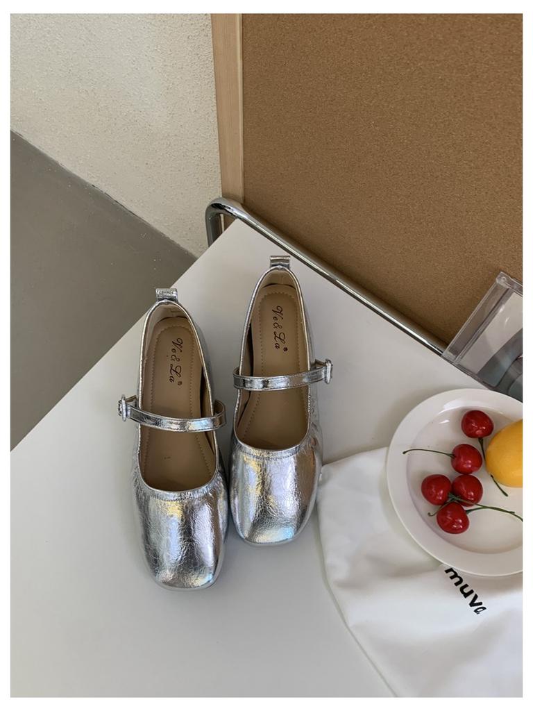 2025 New Women Flats Ballets Elegant Mary Jane Shoes Square Toe Shallow Slip On Ballerina Shoes Soft Ballet Casual Loafer Mujer