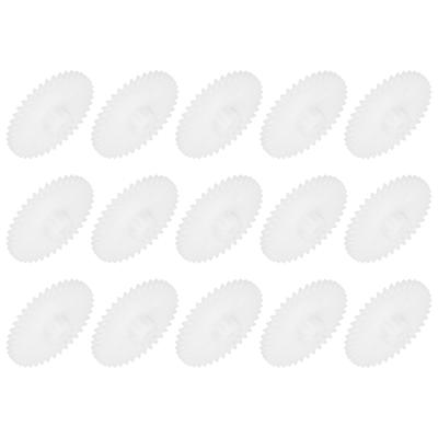 Uxcell 15 шт. Пластиковые шестерни, 40 зубьев, Пластиковая двойная модель шестерни, 40102BA, Редукторная шестерня для моделей радиоуправляемых автомобилей, Роботов DIY, Белый, Модуль 0.5