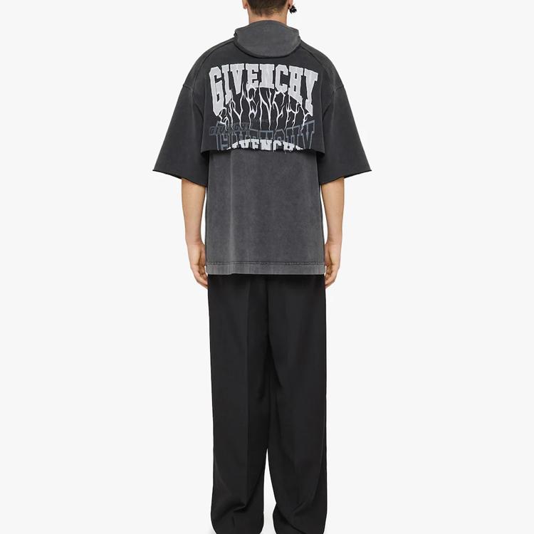 Givenchy Многослойная графическая футболка с балаклавой BM71FE3Y8T-020