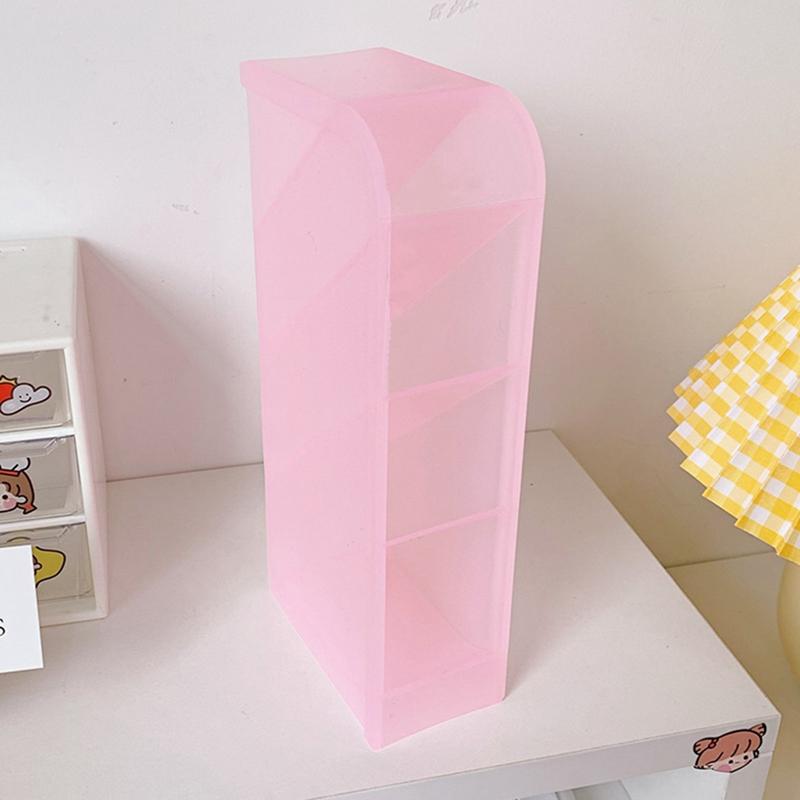 Kawaii Macaroon цветной держатель для ручек 4 планки настольный органайзер большой размер стол косметика ящик для хранения карандашей офисные школьные канцелярские принадлежности