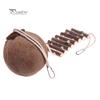 Natural Coconut Shell Parrot Nest Parakeet Birds Feeder Pets Toy with Ladder
