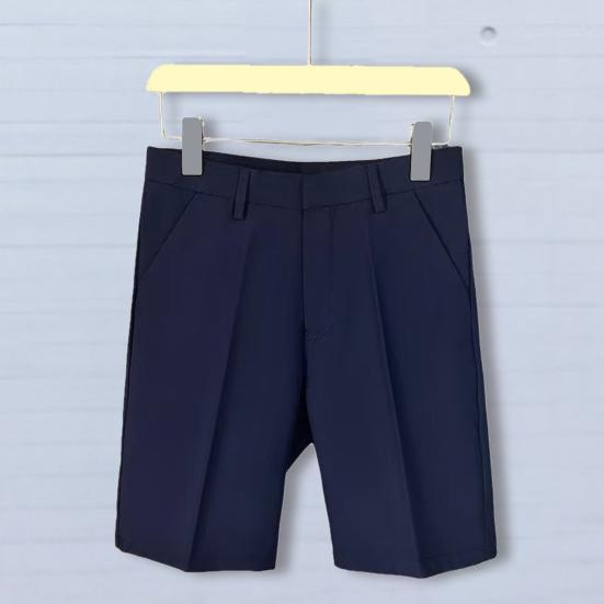 Мужской костюм, шорты со средней посадкой, на молнии с карманами, прямые широкие шорты, однотонные повседневные шорты, уличная одежда