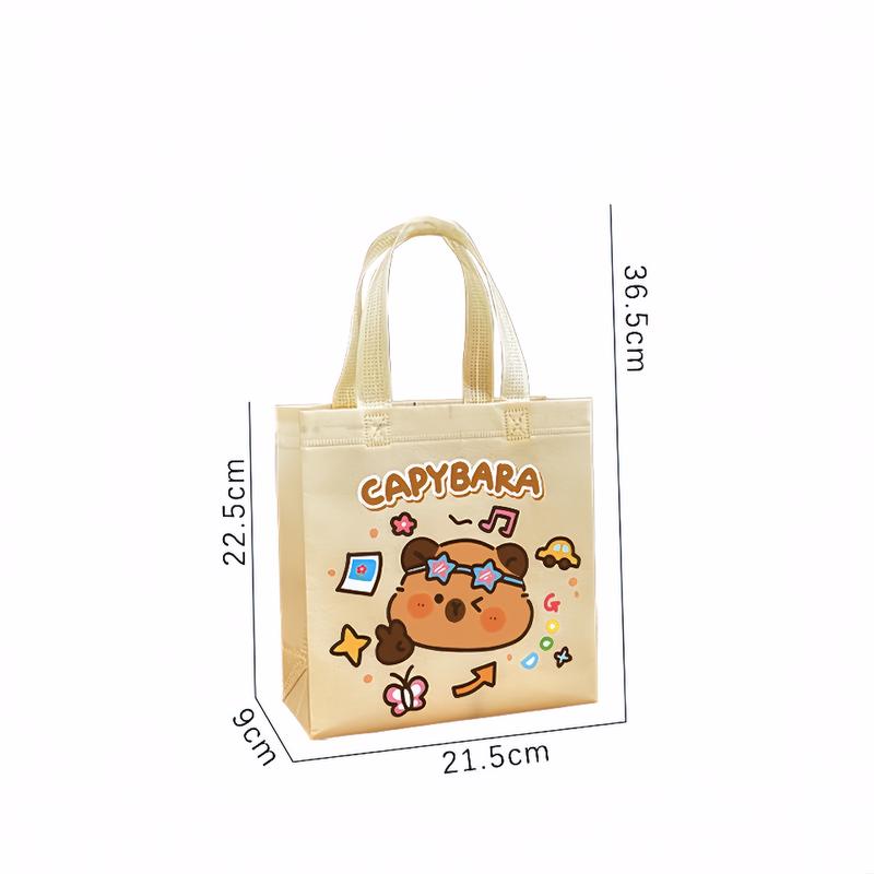 10X Kapibala  Handbag - Cute Cartoon Dolphin Design Non-Woven Eco-Friendly Gift Packaging Bag for Birthday Companions