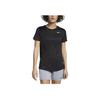 Nike Quick-Dry Logo Crew Neck Pullover Short Sleeve T-Shirt Women Tops Black AQ3210-010