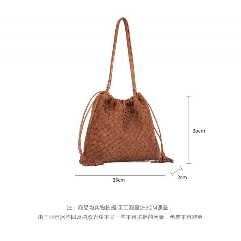 "Woven Garbage Bag" High-silk Matte Cowhide Hand-knitted Shoulder/cross-body Bag