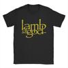 Vintage Lamb Of God Golden T-Shirts for Men Crew Neck Cotton T Shirt Short Sleeve Tees Gift Idea Clothes
