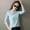 Women's Spring New Mercerized Cotton Long-sleeved Shirt, Temperament, Slimming, Bottoming Women's T-shirt