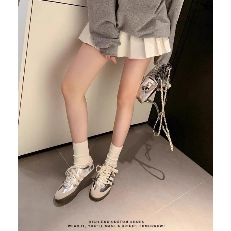 Retro Lace Edged Sneakers Popular In Spring and Autumn German Training Casual Shoes Simple and Minimalist