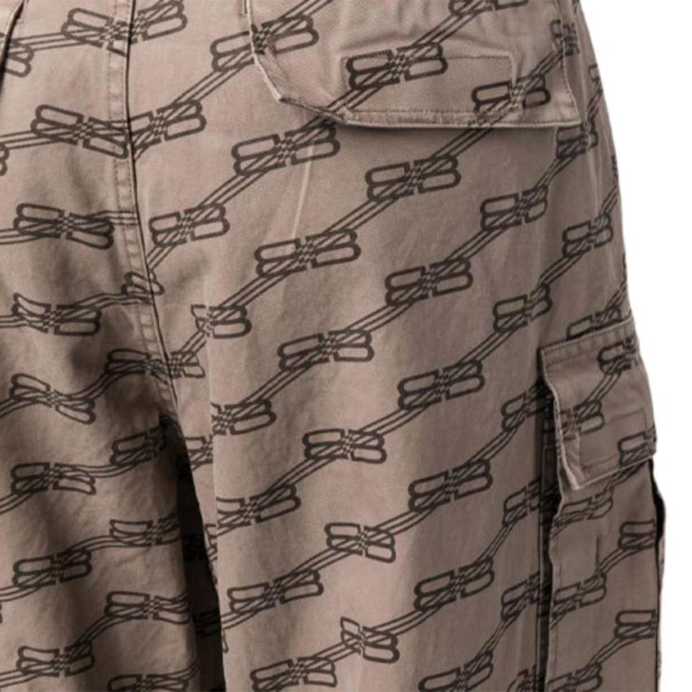 Balenciaga Cargo Pants Loose Fit Men's Brown 704423TML349378