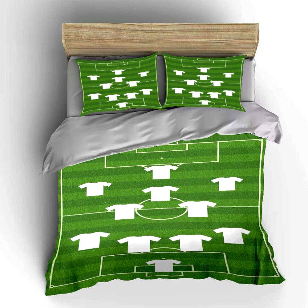 Soccer field with jerseys. Bedding sets Duvet cover sets Duvet covers Pillowcases(1 * Duvet Cover 2 * Pillowcases without duvet insert)