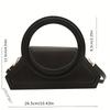 Solid Color Pu Leather Elegant Tote Bag, Versatile; Vintage Small Square Bag, Stylish Shoulder Crossbody Bag for Work Occasions