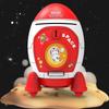 Cute Piggy Bank Space Rocket Shape Cash Box Creative Money Box  Kids Gift Toy