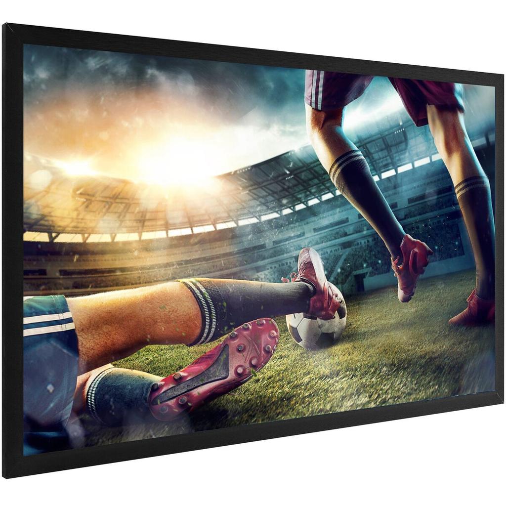 110Inch Diagonal Projector Screen 16:9 4K HD Projector Screen Movie Screen Fixed Frame 3D Projector Screen for Home Threater Outdoor Use(110inch)