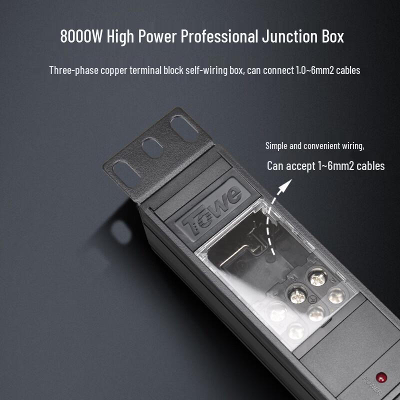 Tongwei 12-Outlet PDU Power Strip with 32A Breaker