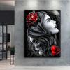 5D Diy Diamond Painting Skull Girl Wolf Cross Stitch Set Full Diamond Embroidery Mosaic Art Picture of Rhinestones Decor Gift
