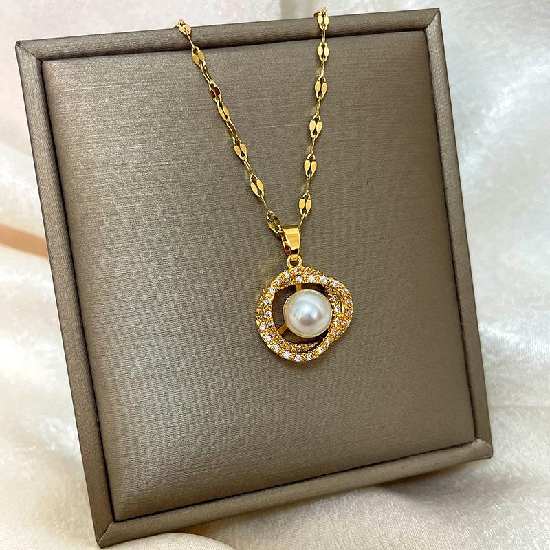 Позолоченная медь 18 карат, цепочка на ключицу с дизайном абака, тыквы-горлянки и лебедя.