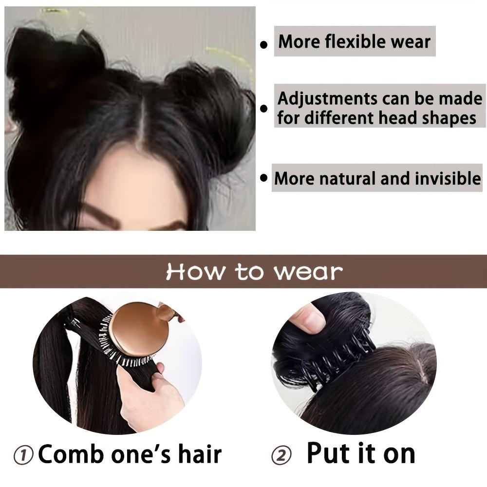 MISSQUEEN Заколки для волос в виде когтей, синтетические кошачьи ушки, шарики для волос, когти, натуральный вид, искусственные булочки для волос, шиньоны, аксессуары для волос