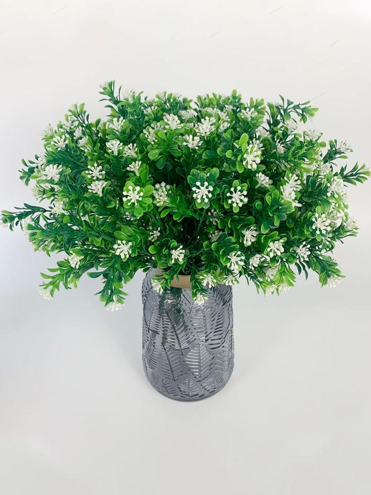 5 шт. искусственные цветы Миланская трава искусственные пластиковые растения анти-ультрафиолетовые невыцветающие садовые веранды окна наружное украшение