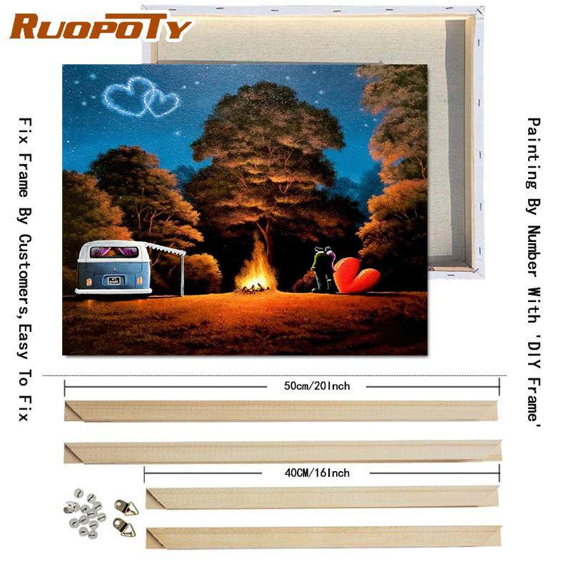 RUOPOTY Цифровая картина «сделай сам» Любовник Рисунок Картина Настенное искусство на холсте Цифровая ручная роспись Гостиная