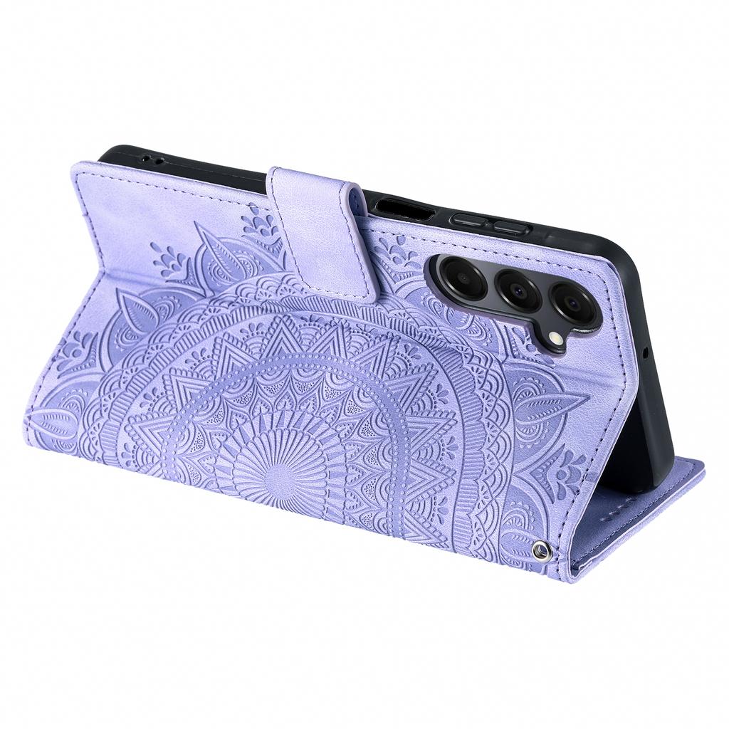 Чехол для Samsung Galaxy A17 с тисненым тотемом, кожаный чехол-кошелек с ремешком на руку