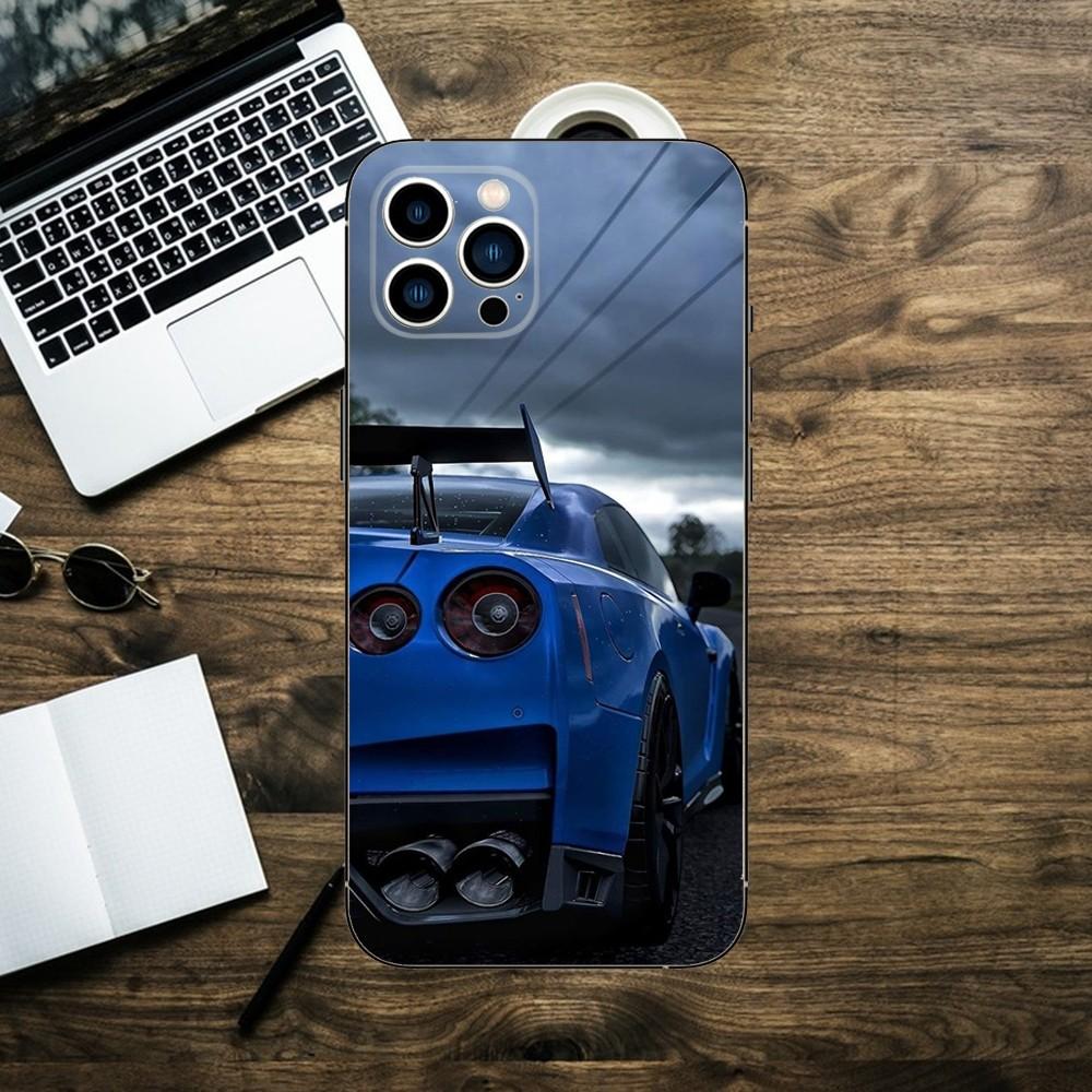 Крутой чехол для телефона G-GT-R-Sport Car для iPhone 15,14,13,12,11,XS,XR,X,8,7,Pro,Max,Plus,mini, силиконовый черный чехол