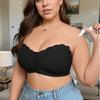 Invisible Strapless Tube Top Underwear Solid Color Simple Comfortable Breathable Large Size Bra