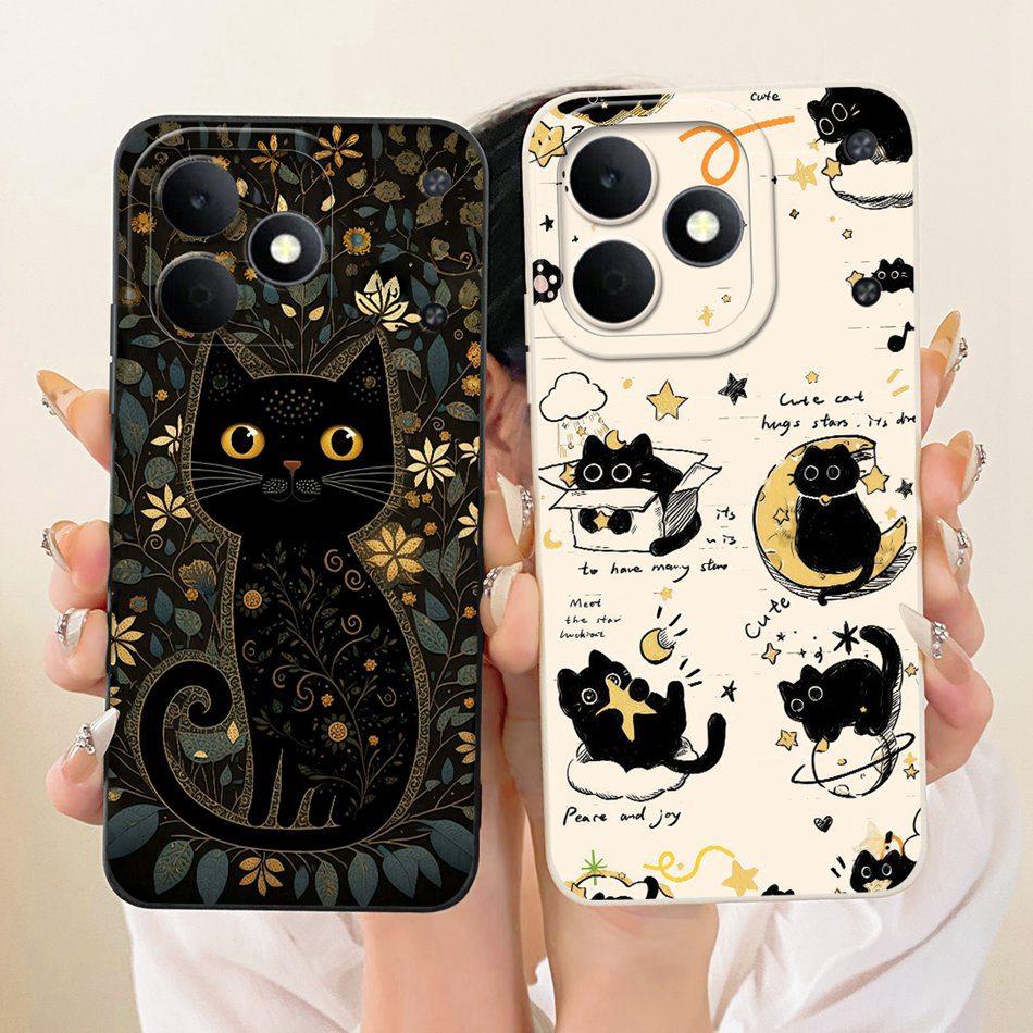 For Realme Note 80 RMX5388 Cute Cat Flower Cartoon Phone Case For Realme Note80 4G Soft Silicone Covers Bumpers