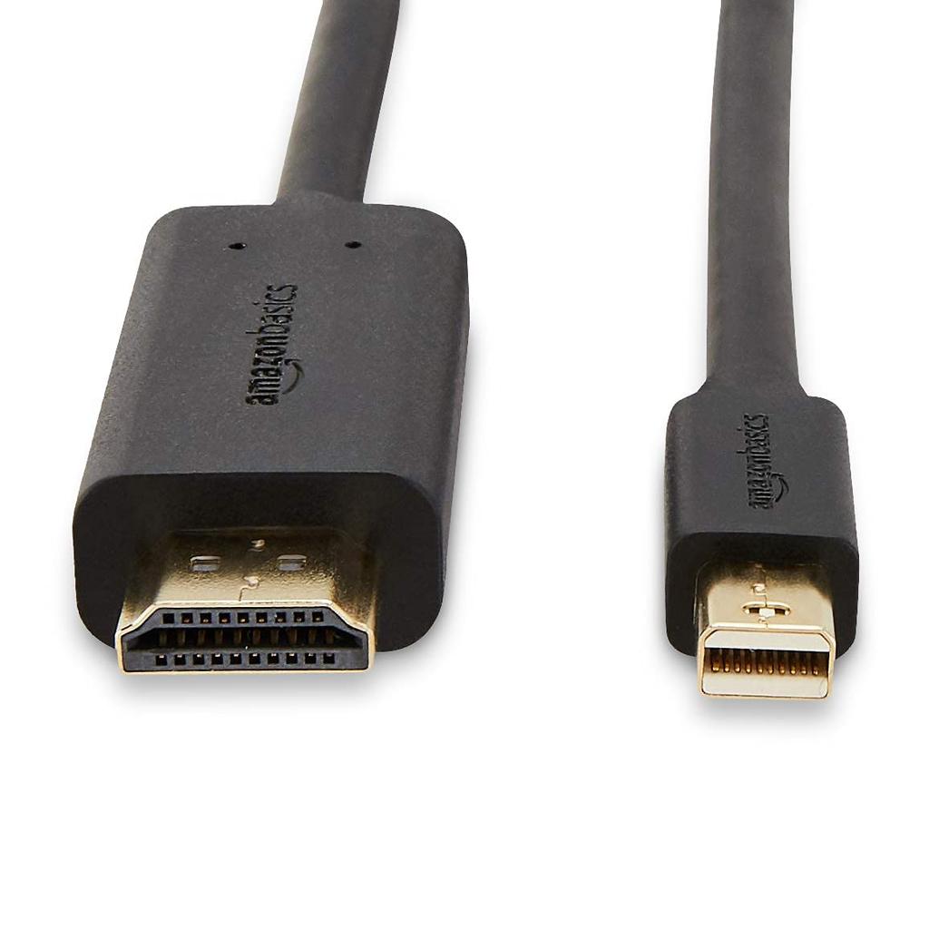 AmazonBasics Mini DisplayPort to HDMI Converter Cable для планшетов, черный, 1,8 м