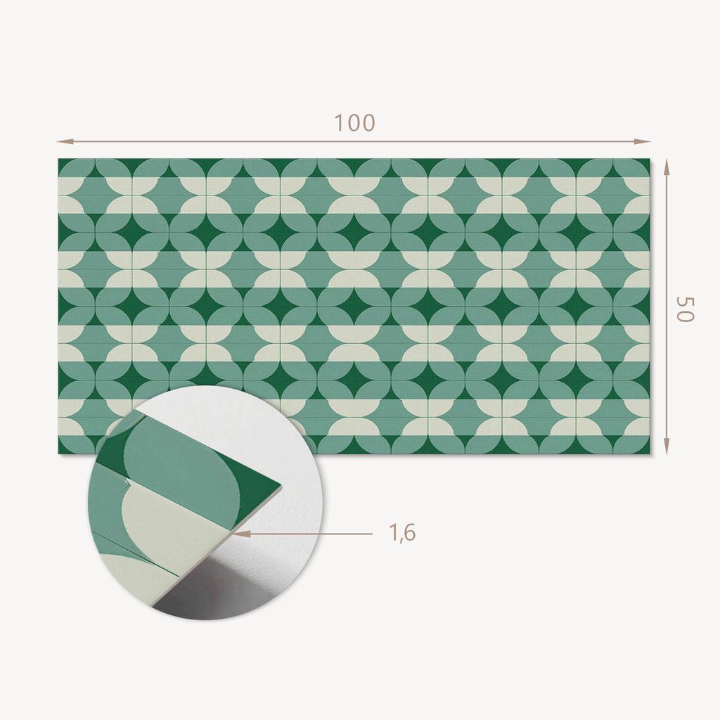 Vinyl Wall Decoration for the Office 100x50 cm Geometry of Wavy Shapes