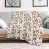 Italian greyhound cute illustration pattern Throw Blanket Fluffy Cozy Throw Blanket for Home Decor