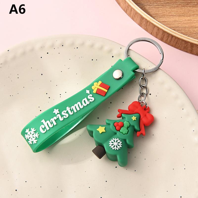 Креативный милый рождественский брелок-подвеска Санта-Клаус Снеговик Лось Рождественская елка Мультфильм Пара Автомобиль Рюкзак Подвеска Украшение