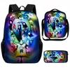 The Nightmare Before Christmas-Christmas Horror Night Student School Bag Meal Bag Three-piece Set