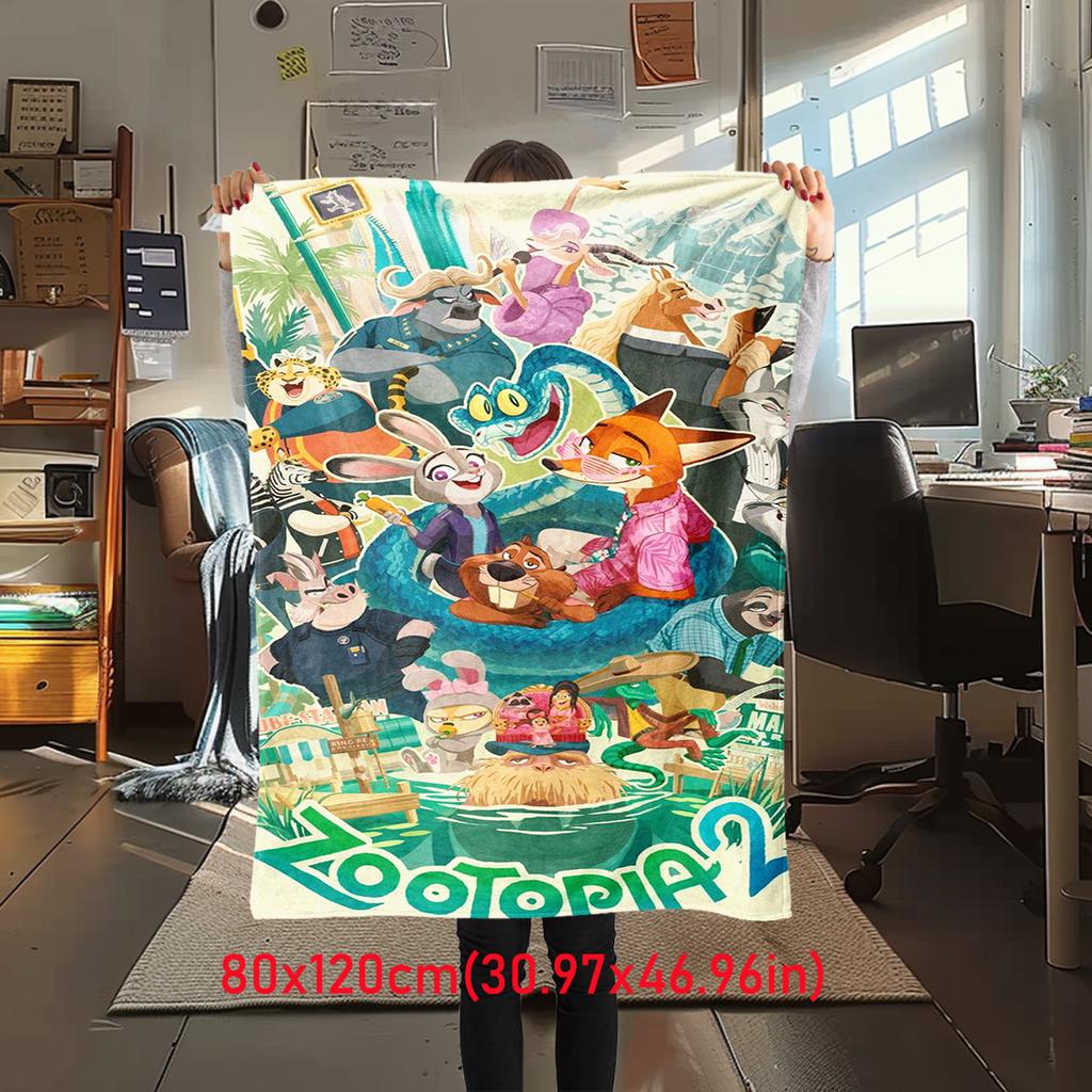 ZOOTOPIA Plush Blanket Soft Comfortable All Seasons Perfect Sofa Office Naps Outdoor Travel Makes Great Gift
