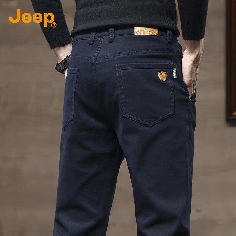 Jeep Мужские премиальные брюки прямого кроя в стиле smart casual