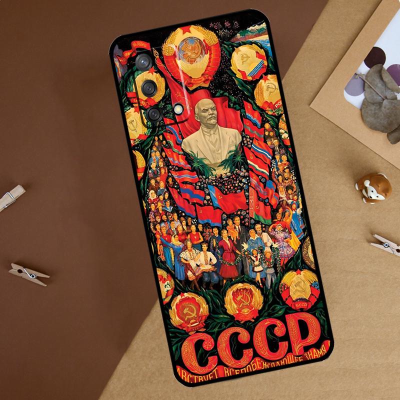 lenin Soviet Union flag For Oppo A60 A40 A80 A74 A94 A54 A18 A38 A58 A78 A98 A16 A76 A96 A15 A57S A17 A77 Phone Case