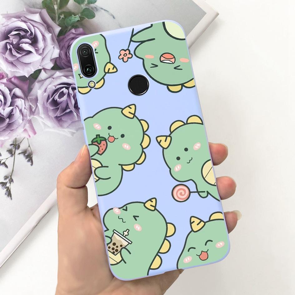 Для Huawei Y9 2019 Чехол JKM-LX2 JKM-LX3 Обложка Милый Кот Сердце Динозавр Capa Мягкий Тонкий Coque Для Huawei Y9 Prime 2019 STK-L21 Чехол