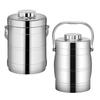 Double-Layer Stainless Steel Insulated Lunch Box – Drum-Shaped Bento for Students & Office Workers.