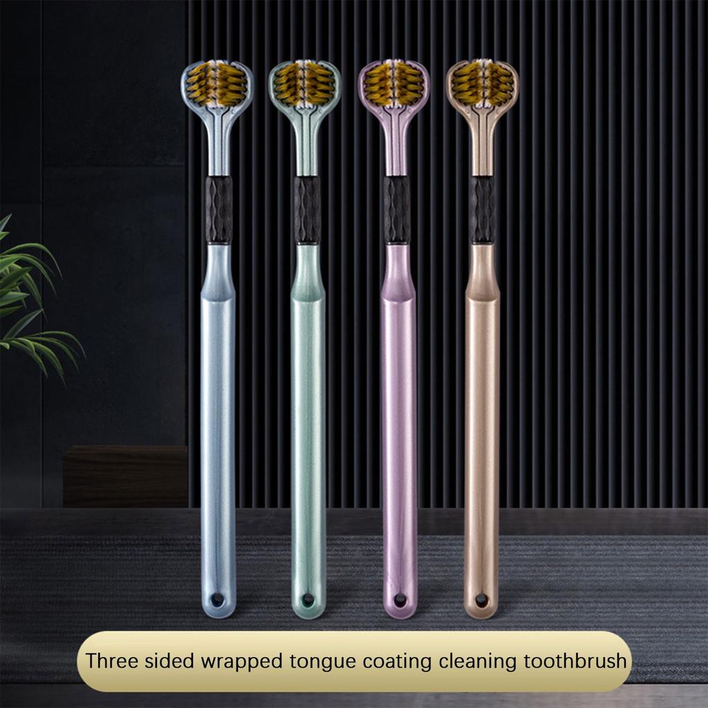 Three-sided Soft Bristle Toothbrush 2pcs(Two Colors Are Shipped Randomly)
