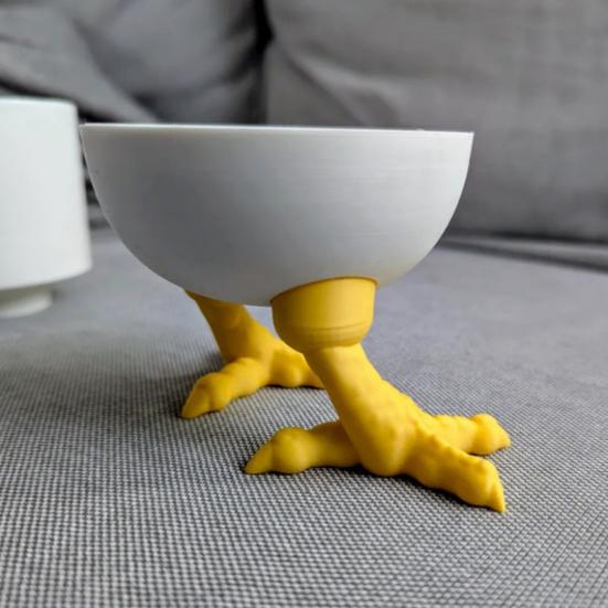 Фарфоровый держатель в виде куриной лапки, 3D-печатная белая статуэтка в виде куриных лапок, скульптура для домашнего офиса, книжной полки, украшения для рабочего стола, орнамент
