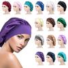 Sleep Hat Wide Headband Elastic Satin Bonnet Hat Stretchy Hair for Woman