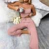 Женский сексуальный кружевной топ-камисоль с открытыми плечами и пижамный комплект - Доступен в нескольких цветах, в комплекте с тонким плечевым ремешком и застежкой на пуговицы, Домашняя одежда