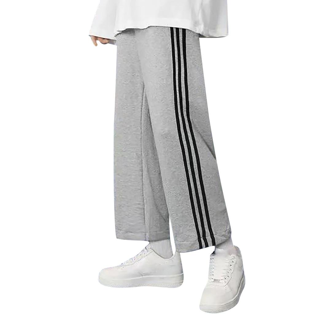 Повседневные брюки для мужчин на весну и универсальные свободные прямые спортивные брюки с девятью точками на завязках