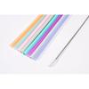 8.6-inch (220mm) Reble Silicone Straws – Set of 8 Soft Pastel Straws + Cleaning Brush + Kraft box – BPA-Free, Dishwasher Safe – Great for