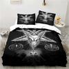 Satanic Satan Devil Bedding Set Boys Girls Twin Queen Size Duvet Cover Pillowcase Bed Kids Adult Fashion Home Textile