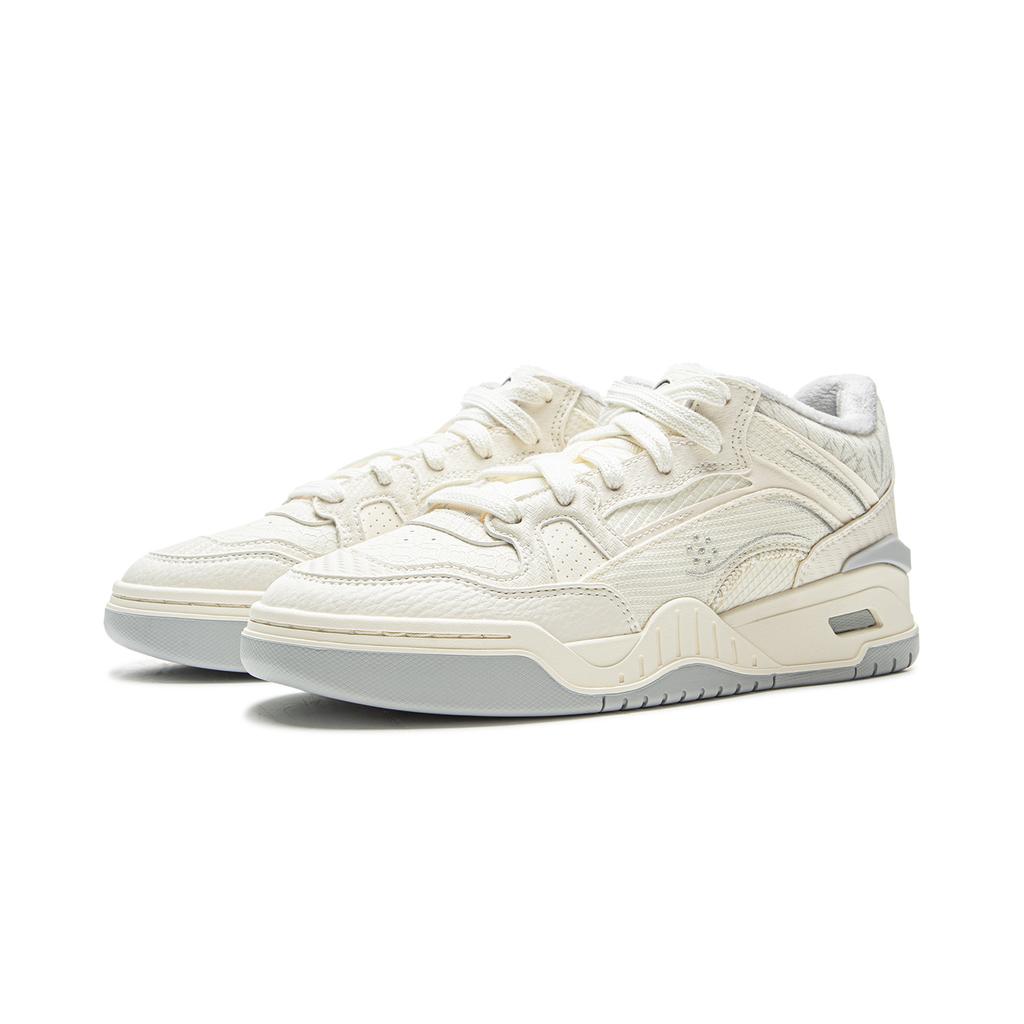 Li Ning Yue Bai 2 Mid Удобные Модные Обертывающие Теплые Износостойкие Кроссовки с Высоким Голенищем Женские Кроссовки Молочно-Белый AGCV332-5